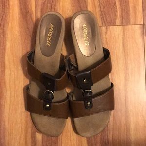 Aerosoles brown two-tone sandals